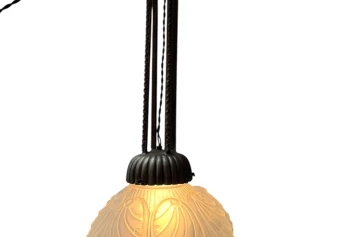 Art Deco Muller Frères Luneville Style Pendant Light, 1930s